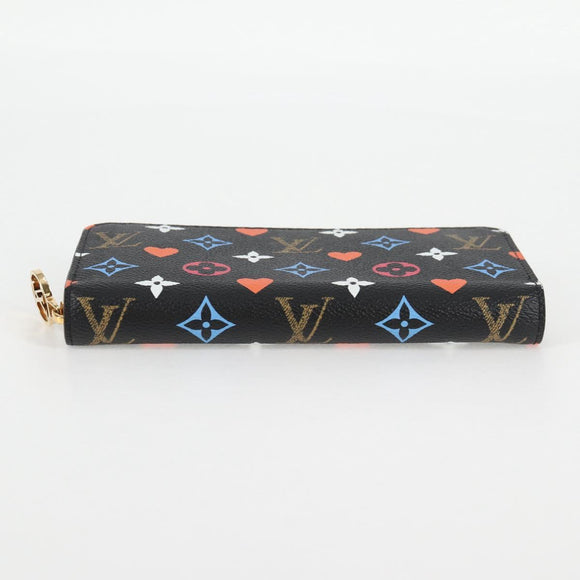 LOUIS VUITTON Monogram Game On Zippy Wallet Wallet Black M80323 LV Auth 126656M