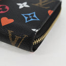 LOUIS VUITTON Monogram Game On Zippy Wallet Wallet Black M80323 LV Auth 126656M-15