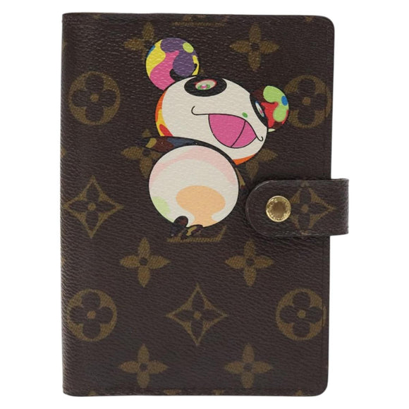 LOUIS VUITTON Monogram Panda Agenda PM Day Planner Cover R20011 LV Auth 126658