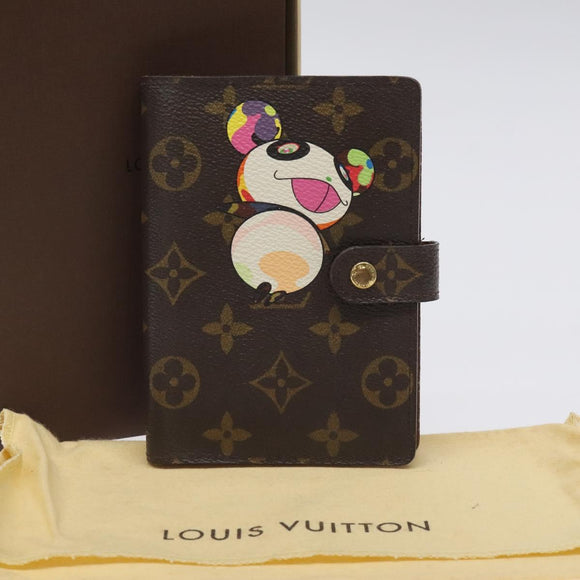 LOUIS VUITTON Monogram Panda Agenda PM Day Planner Cover R20011 LV Auth 126658