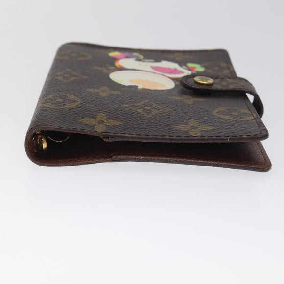 LOUIS VUITTON Monogram Panda Agenda PM Day Planner Cover R20011 LV Auth 126658
