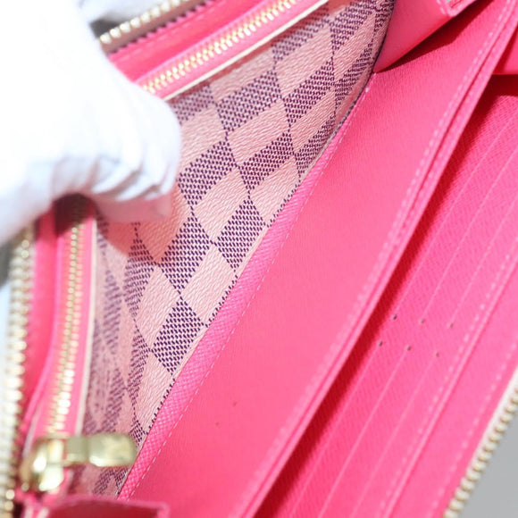 LOUIS VUITTON Damier Azur Vivienne Zippy Wallet Long Wallet N40507 Auth 126659