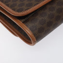 CELINE Macadam Canvas Shoulder Bag PVC Leather Brown Gold Auth 126660-16