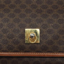 CELINE Macadam Canvas Shoulder Bag PVC Leather Brown Gold Auth 126660-17