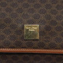 CELINE Macadam Canvas Shoulder Bag PVC Leather Brown Gold Auth 126660-18