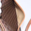 CELINE Macadam Canvas Shoulder Bag PVC Leather Brown Gold Auth 126660-23