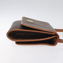 CELINE Macadam Canvas Shoulder Bag PVC Leather Brown Gold Auth 126660-3