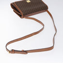 CELINE Macadam Canvas Shoulder Bag PVC Leather Brown Gold Auth 126660-7