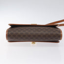 CELINE Macadam Canvas Shoulder Bag PVC Leather Brown Gold Auth 126660-5