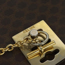 CELINE Macadam Canvas Shoulder Bag PVC Leather Brown Gold Auth 126661-14