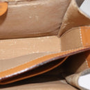CELINE Macadam Canvas Shoulder Bag PVC Leather Brown Gold Auth 126661-20