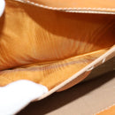 CELINE Macadam Canvas Shoulder Bag PVC Leather Brown Gold Auth 126661-21