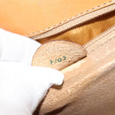 CELINE Macadam Canvas Shoulder Bag PVC Leather Brown Gold Auth 126661-22