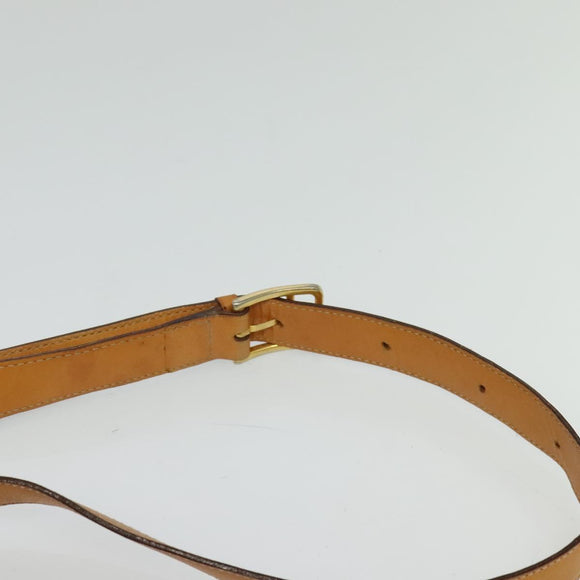 CELINE Macadam Canvas Shoulder Bag PVC Leather Brown Gold Auth 126661