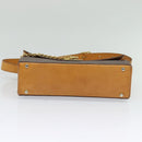 CELINE Macadam Canvas Shoulder Bag PVC Leather Brown Gold Auth 126661-9