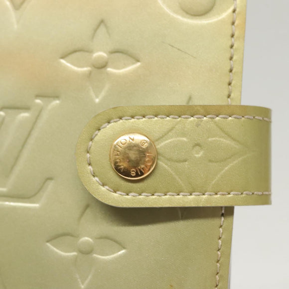 LOUIS VUITTON Vernis Agenda PM Day Planner Cover Gris R21001 LV Auth 126689