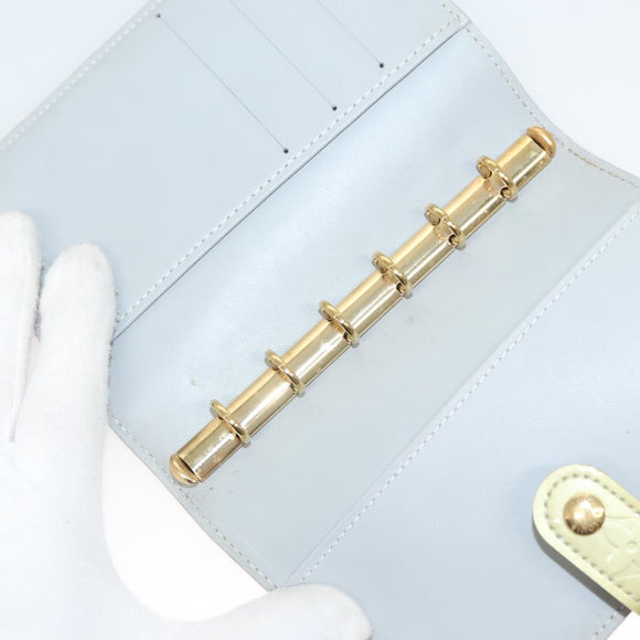 LOUIS VUITTON Vernis Agenda PM Day Planner Cover Gris R21001 LV Auth 126689