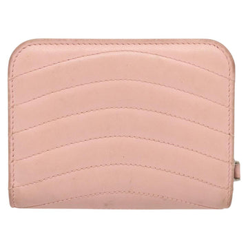LOUIS VUITTON New Wave Zipto Compact Wallet Leather Pink M63791 LV Auth 126691 - 0