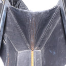 CHANEL V Stitch COCO Mark Shoulder Bag Patent leather Black Gold CC Auth 126704-17