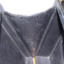 CHANEL V Stitch COCO Mark Shoulder Bag Patent leather Black Gold CC Auth 126704-18