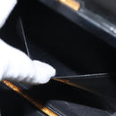 CHANEL V Stitch COCO Mark Shoulder Bag Patent leather Black Gold CC Auth 126704-19