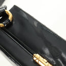 CHANEL V Stitch COCO Mark Shoulder Bag Patent leather Black Gold CC Auth 126704-10