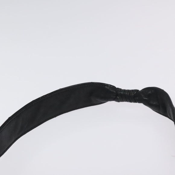 CHANEL V Stitch COCO Mark Shoulder Bag Patent leather Black Gold CC Auth 126704