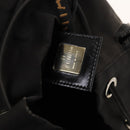 FENDI Backpack Black Silver Auth 126725-21
