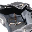 FENDI Backpack Black Silver Auth 126725-22