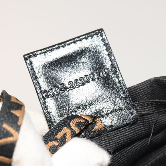 FENDI Backpack Nylon Black Silver Auth 126725