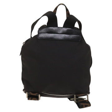 FENDI Backpack Nylon Black Silver Auth 126725 - 0