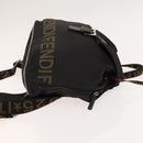FENDI Backpack Black Silver Auth 126725-3