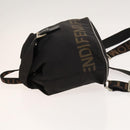 FENDI Backpack Nylon Black Silver Auth 126725-4