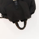 FENDI Backpack Nylon Black Silver Auth 126725-6