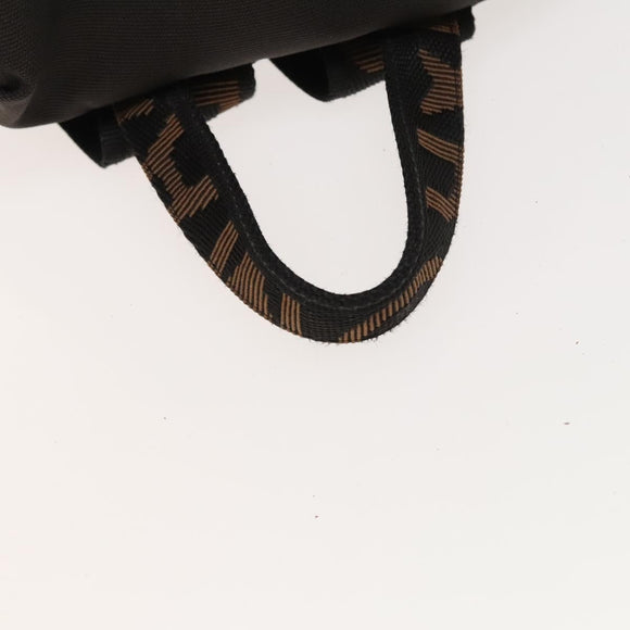 FENDI Backpack Nylon Black Silver Auth 126725