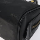 MCM Logogram Vicetos Hand Bag PVC Black Gold Auth 126744-9