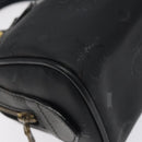 MCM Logogram Vicetos Hand Bag PVC Black Gold Auth 126744-11