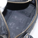 MCM Logogram Vicetos Hand Bag PVC Black Gold Auth 126744-11