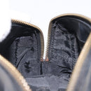 MCM Logogram Vicetos Hand Bag PVC Black Gold Auth 126744-18