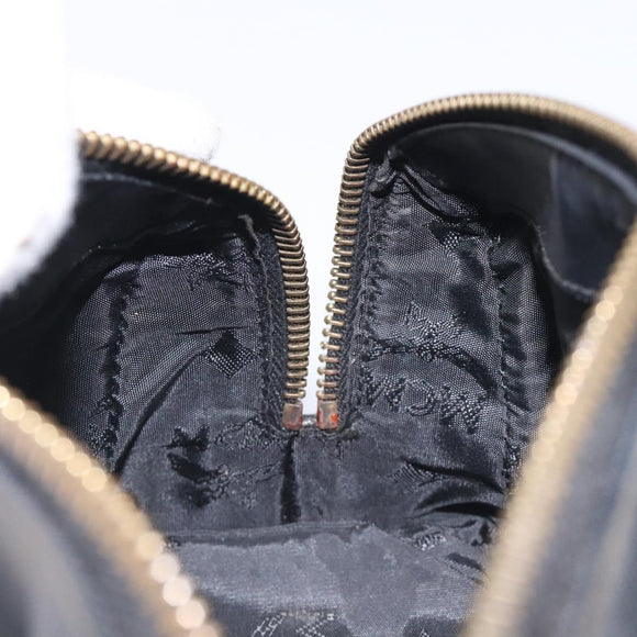 MCM Logogram Vicetos Hand Bag PVC Black Gold Auth 126744