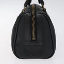 MCM Logogram Vicetos Hand Bag PVC Black Gold Auth 126744-3