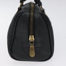 MCM Logogram Vicetos Hand Bag PVC Black Gold Auth 126744-5