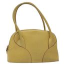LOEWE Shoulder Bag Leather Yellow Auth 126746-1