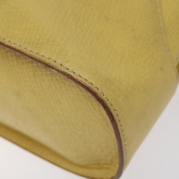 LOEWE Shoulder Bag Leather Yellow Auth 126746