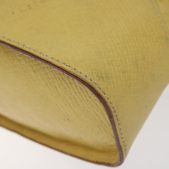 LOEWE Shoulder Bag Leather Yellow Auth 126746