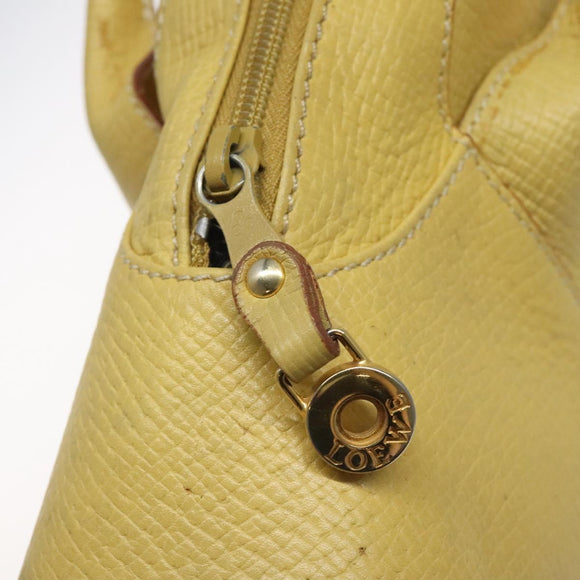 LOEWE Shoulder Bag Leather Yellow Auth 126746