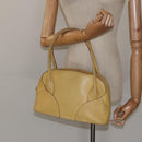 LOEWE Shoulder Bag Leather Yellow Auth 126746-20