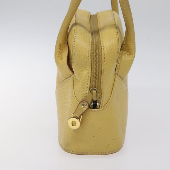 LOEWE Shoulder Bag Leather Yellow Auth 126746