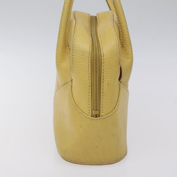 LOEWE Shoulder Bag Leather Yellow Auth 126746