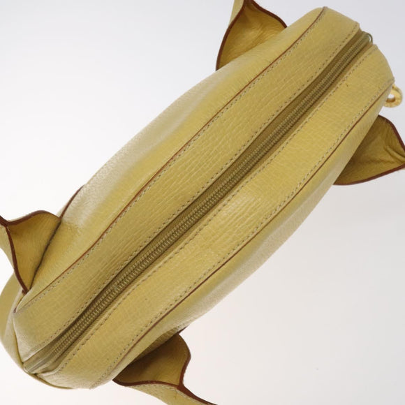 LOEWE Shoulder Bag Leather Yellow Auth 126746